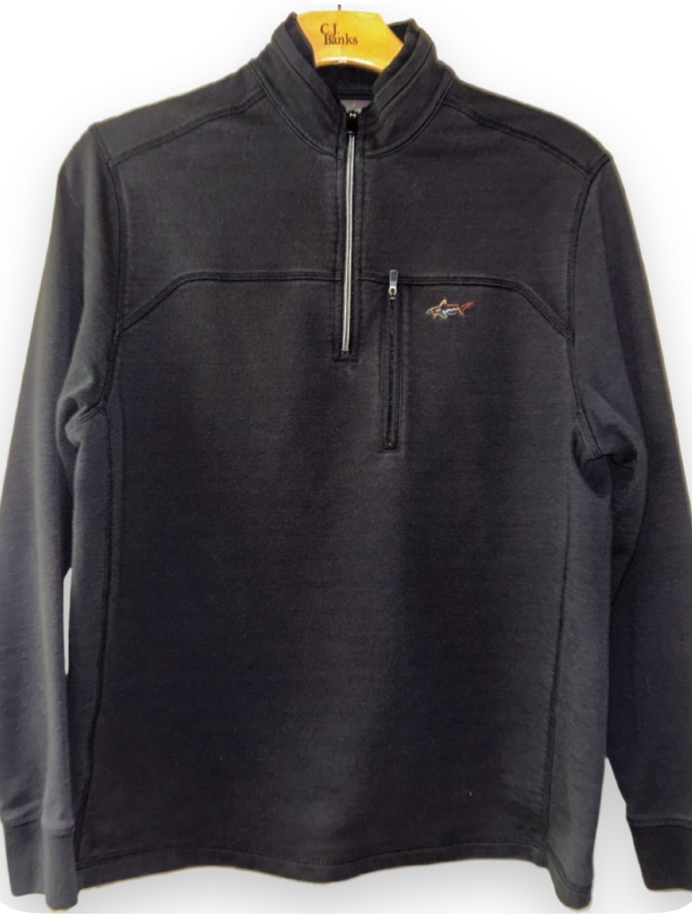 Greg Norman Black Quarter-Zip Pullover Sweater